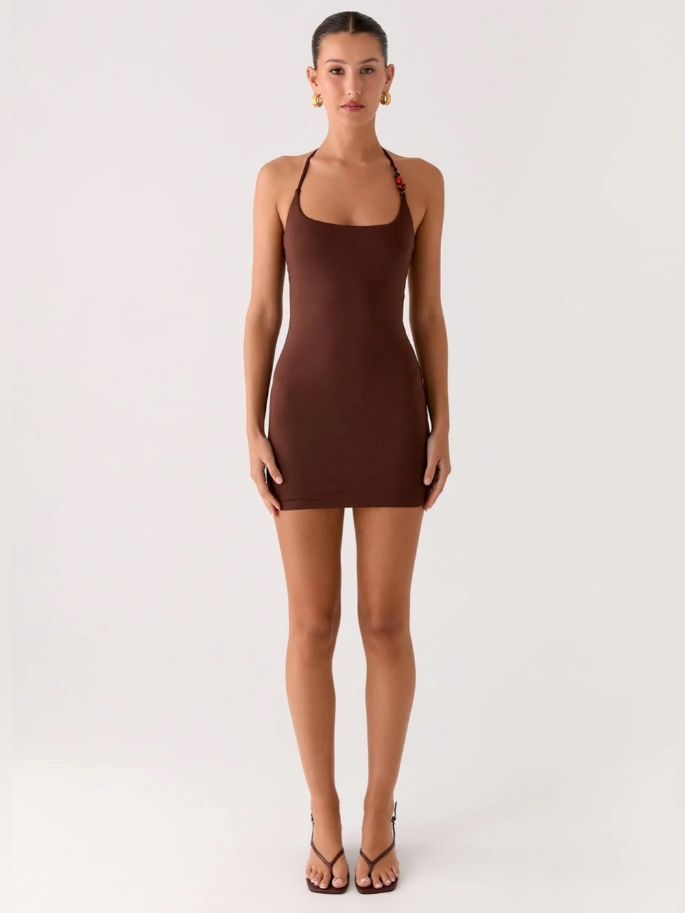 NWT - PEPPERMAYO - Palm Beach Mini Dress in Chocolate - Picture 2 of 8